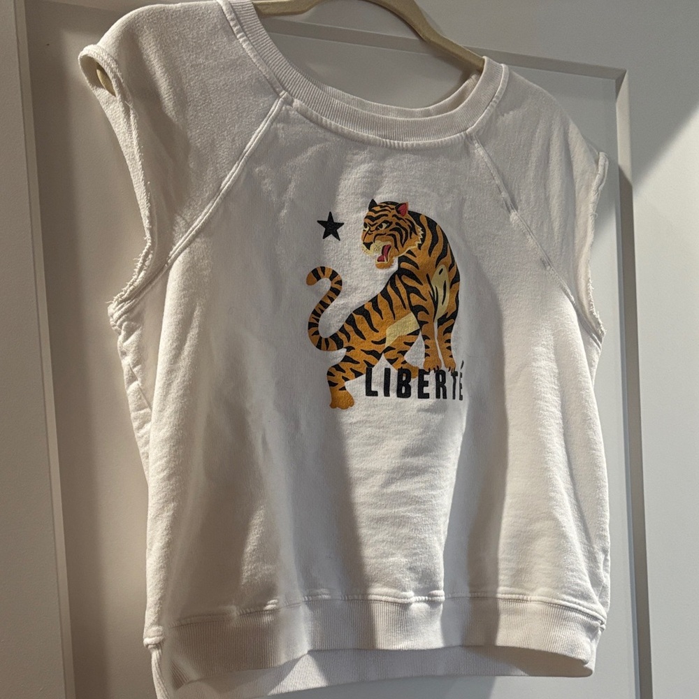 T.La White Ribbed Knit Top